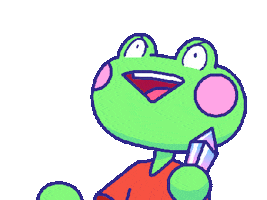 Fun Frog Sticker by Dwindlebag