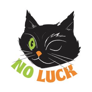 Black Cat Good Luck Sticker