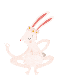 vickylommatzsch chill peace relax bunny Sticker