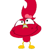 Angry Fire Sticker