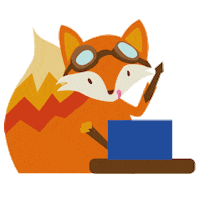 Fox Work Sticker by Dipongo