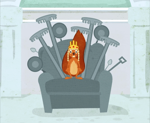 theGoodEvil giphyupload game of thrones squirrel throne GIF