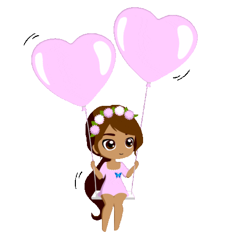 elistorycriativo girl garota balao balanco Sticker