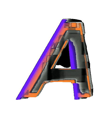Glitch Alphabet Sticker by #BASILIO