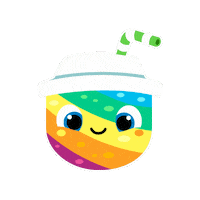 Smashlings cartoon rainbow drink animated Sticker