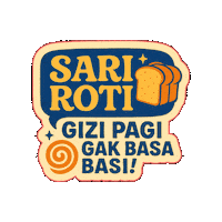 SARIROTIROTINYAINDONESIA roti sarapan sari roti Sticker