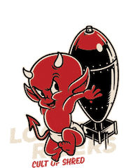 Devil Bomb Sticker by Loose Riders