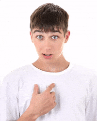 Surprised Pointing At Himself GIF