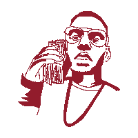 konstantog art dog design dj Sticker