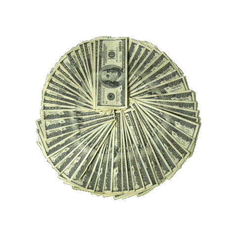 Money Spin Sticker by Kushy Dreams