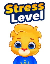 Nervous Stressed Out Sticker by Lucas and Friends by RV AppStudios
