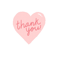 Heart Thank You Sticker