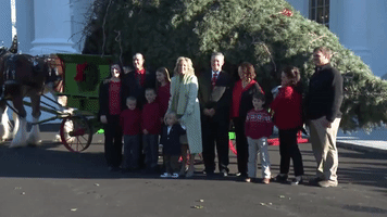 First Lady Jill Biden Receives Christmas Tree