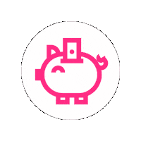 Piggybank Sticker by Nordnet