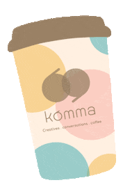 kommasg coffee cafe cup coffee cup Sticker