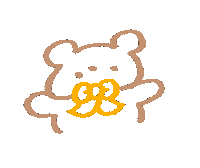 nagitoplum_ かわいい くま ブラウン どうぶつ Sticker