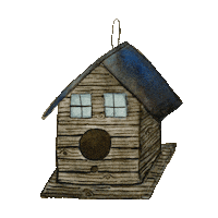 Bird House Winter Sticker by Victoria Michelle