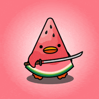 digitalducks stabby quacks digital ducks duck with knife GIF