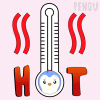 Sweating Summer Heat GIF by Pudgy Penguins