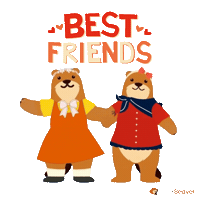 Best Friends Hug Sticker by WorkBeaver