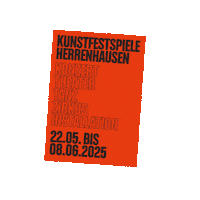 KunstFestSpieleHerrenhausen kunstfestspiele kunstfestspieleherrenhausen kfs25 Sticker