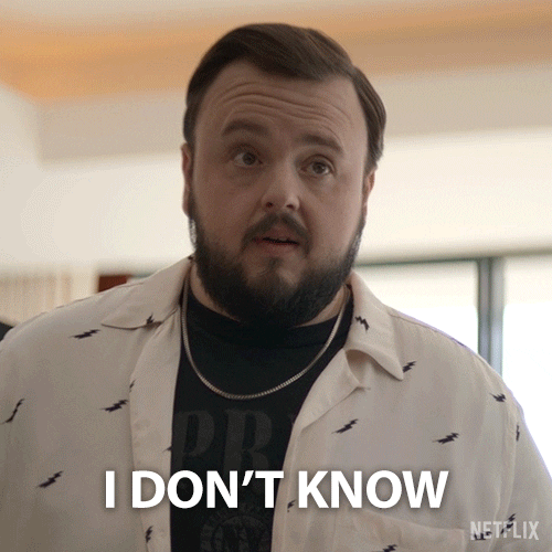 I Dont Know John Bradley GIF by NETFLIX