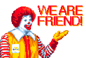 Ronald Mcdonald Friend Sticker