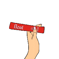 floatbabe red hand shake float Sticker
