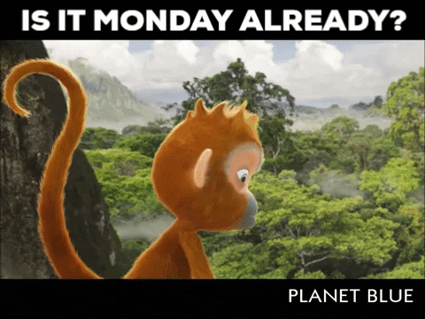 I Hate Mondays Mood GIF by Planet Blue