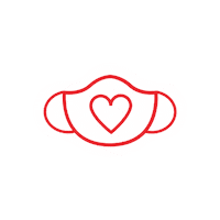 CohenGIVE love mask covid kindness Sticker