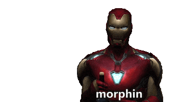 Iron Man Drinking Sticker by Morphin
