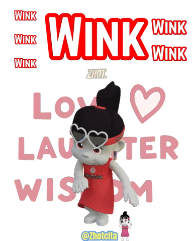 Wink Blink GIF by Zhotcita
