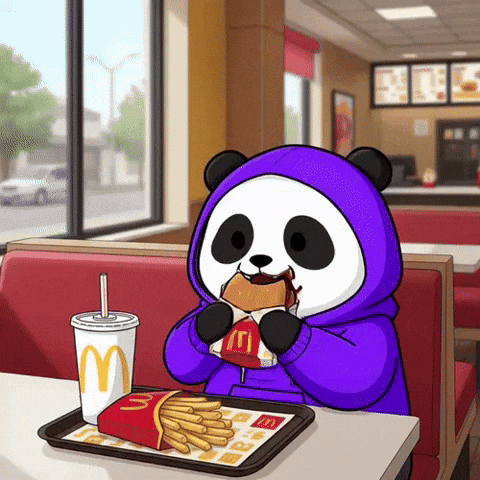 Hungry Mcdonalds GIF by Pandu Pandas