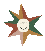 LittleBeacon christmas star face merry Sticker