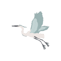 Blue Heron Fly Sticker by Kyte Baby