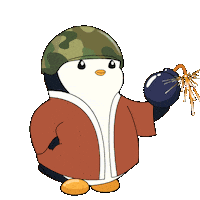Angry War Sticker by Pudgy Penguins