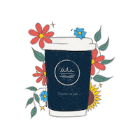 Summer Flowers Sticker by HatHats Coffee