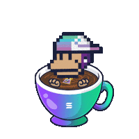 Coffee Soak Sticker by BigBrains