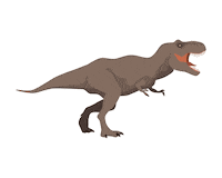 T-Rex Dinosaur Sticker by NHM Wien