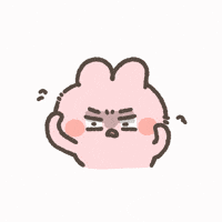 lovablepipi bunny annoyed scratch worry GIF
