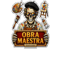 Skull Pintura Sticker