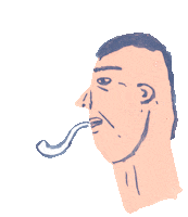 smoke pipe Sticker by lillen