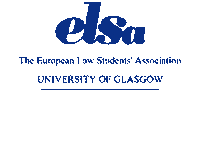 European Law Students Association Sticker by ELSA University of Glasgow