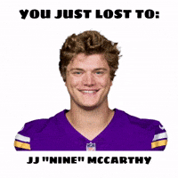 Vikingsprodzz goat minnesota vikings jj mccarthy you just lost to jj mccarthy GIF