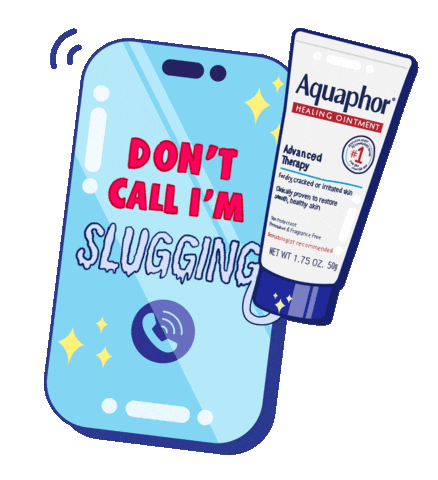 Aquaphor self care skin care busy phone call Sticker