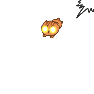 Jump Orange Cat Sticker