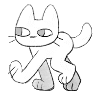 Cat Running Sticker