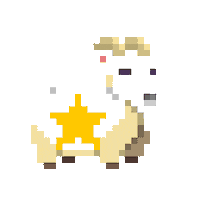 subpixel star ready goat yellow star Sticker