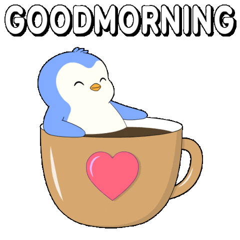 Good Morning Coffee Sticker by Pudgy Penguins