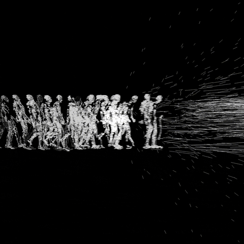 Yigoart walking walk dead skeleton GIF